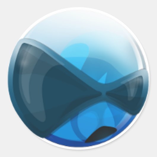 Ronde HardenedBSD Logo Sticker (Voorkant)