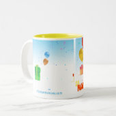 Ronde hond "Happy Birthday!" mok (Voorkant links)