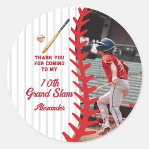 Ronde honkbal spel thema Kind tiener verjaardagsfe Ronde Sticker