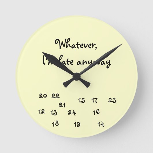 Ronde Horloge 24 Heures (Recto)