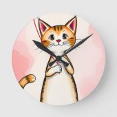 Ronde Horloge à chat (Recto)