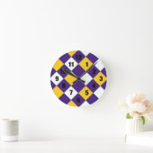 Ronde Horloge à cordonnier violet et or (Maison)