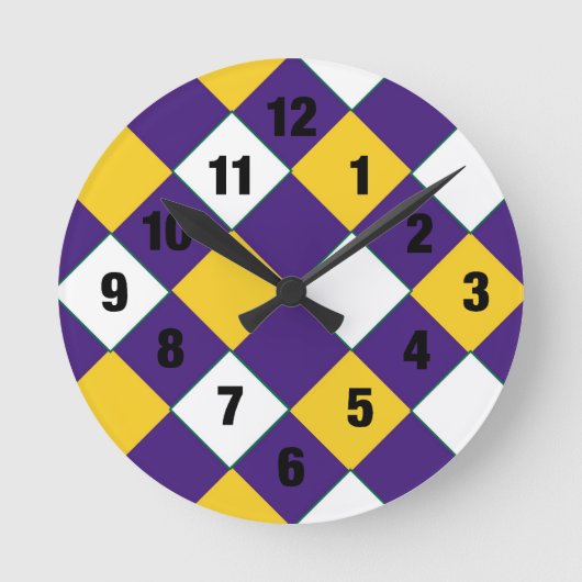 Ronde Horloge à cordonnier violet et or (Recto)