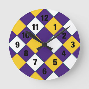 Ronde Horloge à cordonnier violet et or
