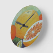Ronde Horloge à éclaboussures de agrumes (Angle)