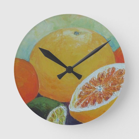 Ronde Horloge à éclaboussures de agrumes (Recto)