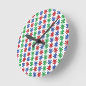 Ronde Horloge à motif abstrait étrange (Angle)