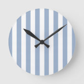 Ronde Horloge à rayures bleues et blanches (Recto)