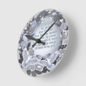Ronde Horloge Anniversaire de Mariage Argent (Angle)