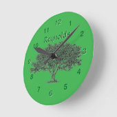 Ronde Horloge - arbre généalogique en vert (Angle)