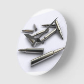 Ronde Horloge argentée de balle (Angle)