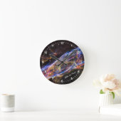 Ronde Horloge Astronomie & Voile de Nébuleuse, Hubble /  (Maison)