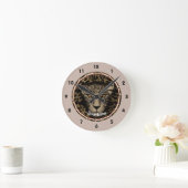 Ronde Horloge aux os de léopard (Maison)
