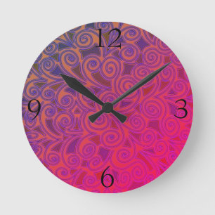 Ronde Horloge Avec Conception Abstraite