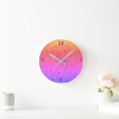 Ronde Horloge Avec Conception Abstraite Colorée (Maison)