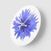 Ronde horloge avec design cornflower bleu (Angle)