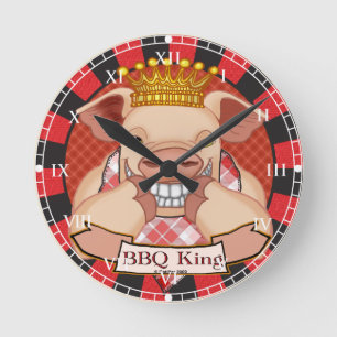 Ronde Horloge BBQ King Pig