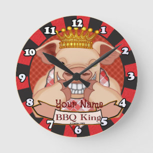 Ronde Horloge BBQ King Pig