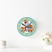 Ronde Horloge bébé Jungle Bleue (Maison)