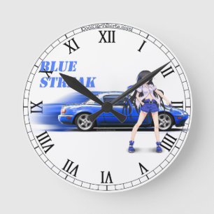 Ronde Horloge bleue de Miata