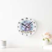 Ronde horloge Blue Daisy Unicorn (Maison)