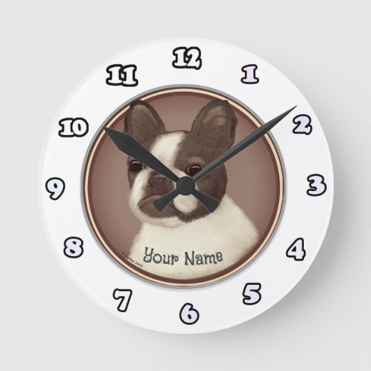 Ronde Horloge Boston Terrier Dog (Recto)