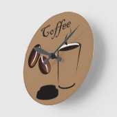 Ronde Horloge café Brown (Angle)