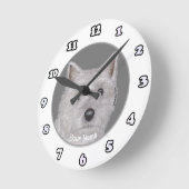 Ronde horloge Cairn Terrier Dog (Angle)