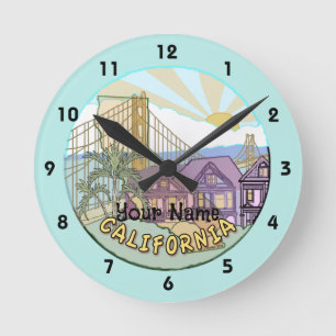 Ronde Horloge Californie ensoleillée
