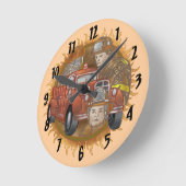 Ronde Horloge Camion de pompier Copain pompier (Angle)