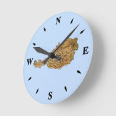 Ronde Horloge Carte Autriche (Angle)