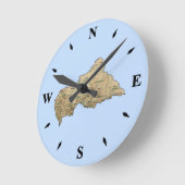 Ronde Horloge Carte Centrafrique (Angle)