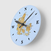Ronde Horloge Carte Danemark (Angle)