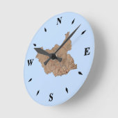 Ronde Horloge Carte Sud-Soudan (Angle)