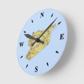 Ronde Horloge Carte Syrie (Angle)