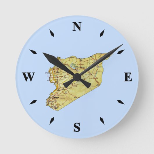 Ronde Horloge Carte Syrie (Recto)