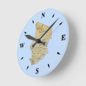 Ronde Horloge Carte Tchad (Angle)