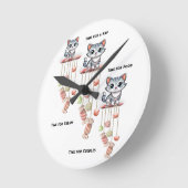 Ronde Horloge Cat Kitten Meow (Angle)
