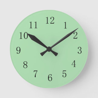 Ronde Horloge Celadon Green Wall