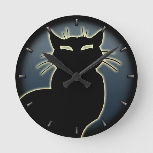 Ronde Horloge Chat Mignonne Amoureux des chats Horloge M (Recto)
