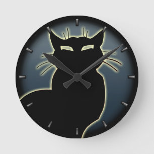 Ronde Horloge Chat Mignonne Amoureux des chats Horloge M