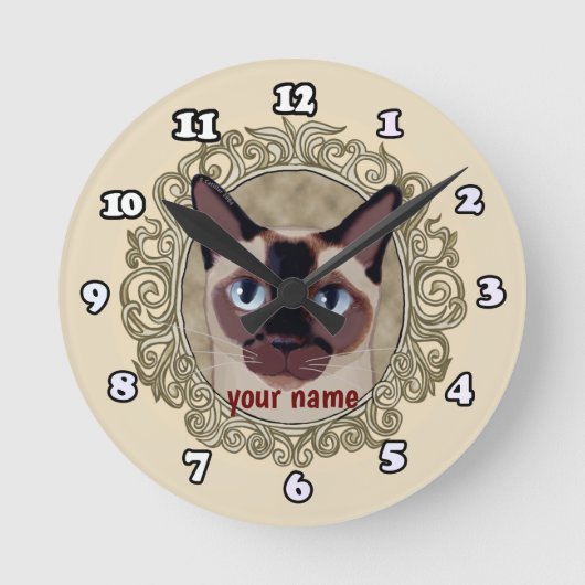Ronde Horloge Chat Tonkinois (Recto)