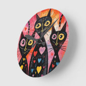 Ronde Horloge Chats (Angle)