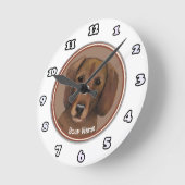Ronde Horloge Chien Teckel (Angle)