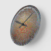 Ronde Horloge circulaire carrée (Angle)