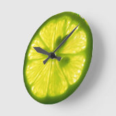 Ronde Horloge citron vert (Angle)