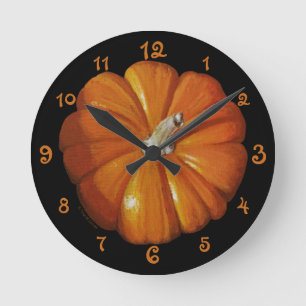 Ronde Horloge citrouille Acrylique