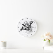 Ronde Horloge classique du mur de baseball (Maison)