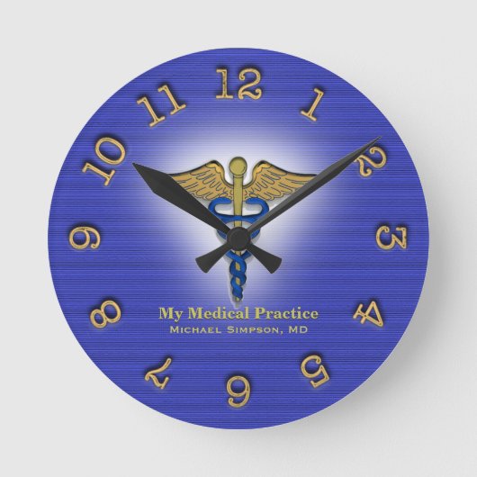 Ronde Horloge clinique Médicale personnalisée (Recto)