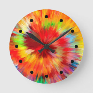 Ronde Horloge colorée de la décoration Abstraite des m